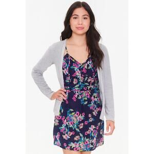 Candie’s Floral Sundress Size L | Navy Blue Pink Summer Dress